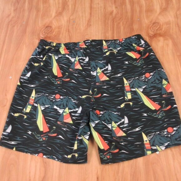 KAVU Sound Shorts Sail Away Night Men Sz XXL Elastic Waist Mesh Pockets Drawcord - Picture 6 of 11